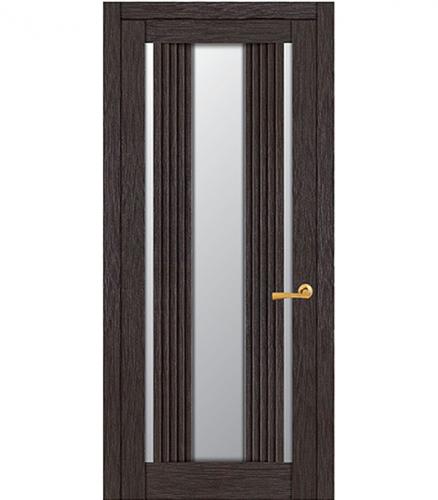 Двери экошпон ДПО Uberture Light 2195 Шоколад со стеклом 700х2000 мм без притвора